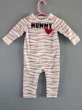 Baby One Piece Outfit with Mummy Theme Halloween 9m